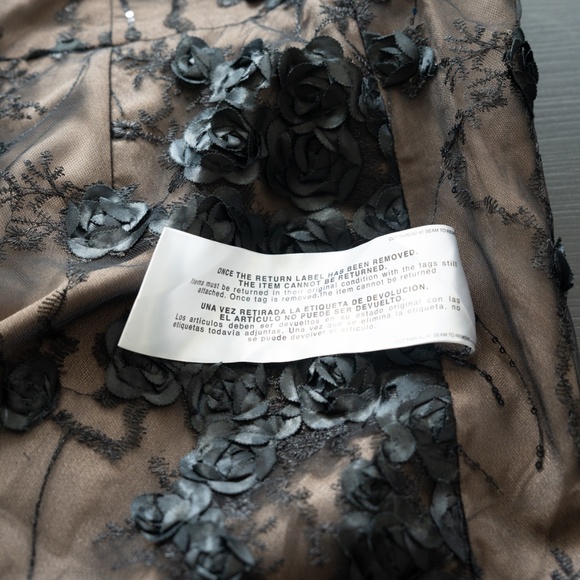 Dress The Population - Giovanna Floral Mesh Appliqué Gown - Picture 8 of 16